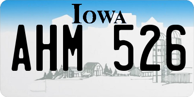 IA license plate AHM526