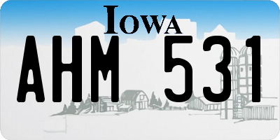 IA license plate AHM531