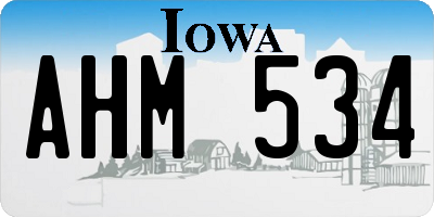 IA license plate AHM534