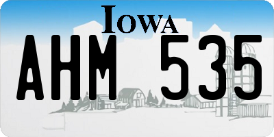IA license plate AHM535