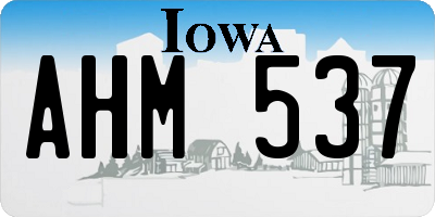 IA license plate AHM537
