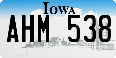 IA license plate AHM538