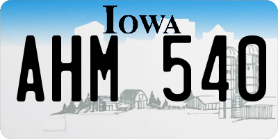 IA license plate AHM540