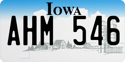 IA license plate AHM546