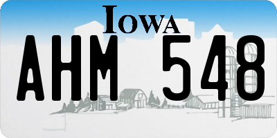 IA license plate AHM548