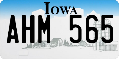 IA license plate AHM565