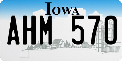 IA license plate AHM570