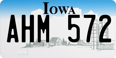 IA license plate AHM572
