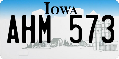 IA license plate AHM573