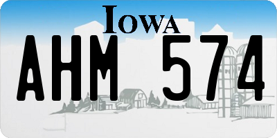 IA license plate AHM574