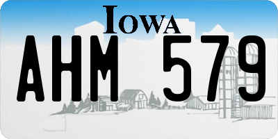IA license plate AHM579