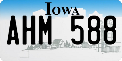 IA license plate AHM588