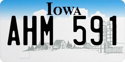 IA license plate AHM591