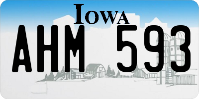 IA license plate AHM593