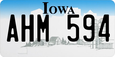 IA license plate AHM594