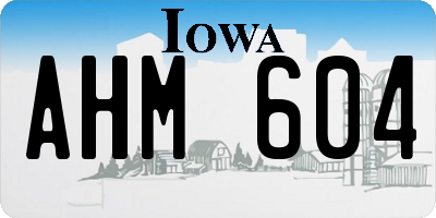 IA license plate AHM604