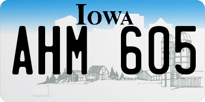 IA license plate AHM605
