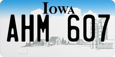 IA license plate AHM607