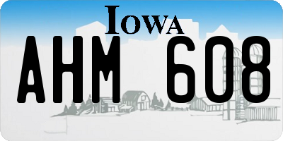 IA license plate AHM608