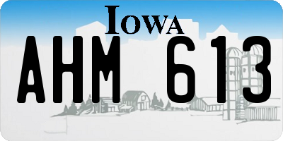IA license plate AHM613