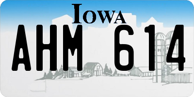 IA license plate AHM614