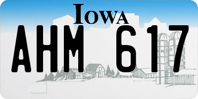 IA license plate AHM617