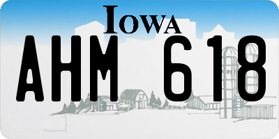 IA license plate AHM618