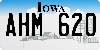 IA license plate AHM620