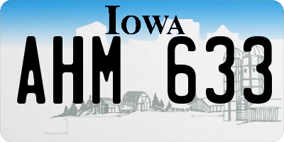IA license plate AHM633