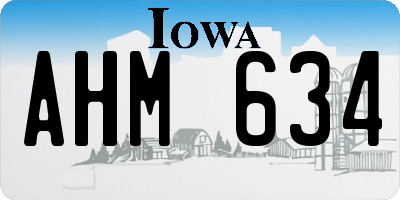 IA license plate AHM634