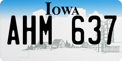 IA license plate AHM637