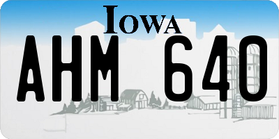 IA license plate AHM640