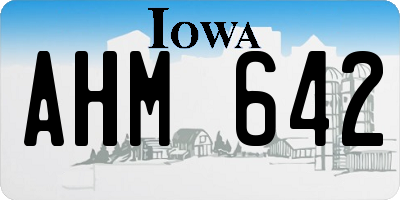 IA license plate AHM642