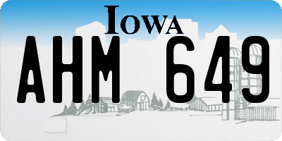 IA license plate AHM649