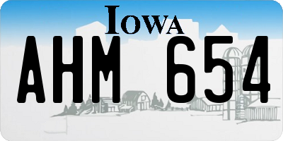 IA license plate AHM654