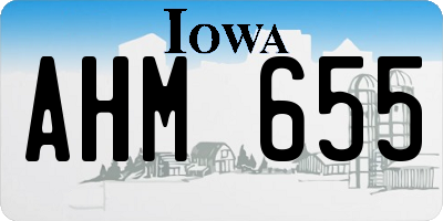 IA license plate AHM655