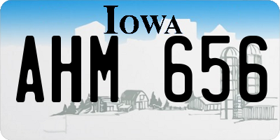 IA license plate AHM656