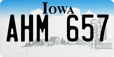 IA license plate AHM657