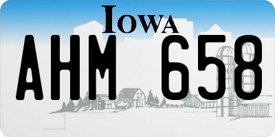 IA license plate AHM658