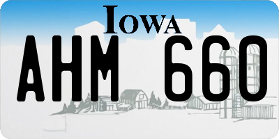 IA license plate AHM660