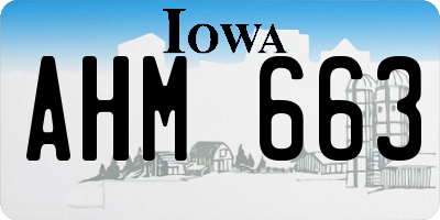 IA license plate AHM663