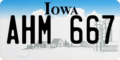IA license plate AHM667