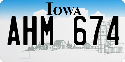 IA license plate AHM674