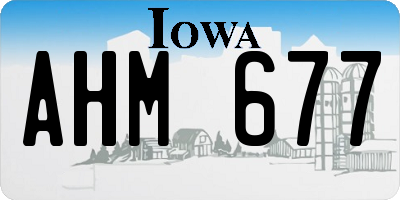 IA license plate AHM677
