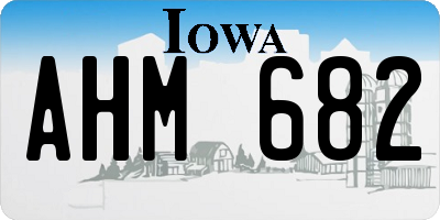 IA license plate AHM682