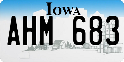 IA license plate AHM683