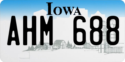 IA license plate AHM688