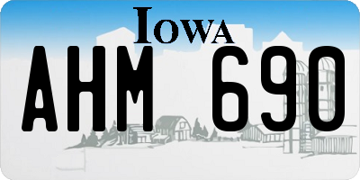 IA license plate AHM690