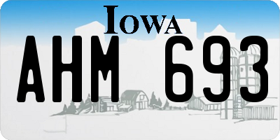 IA license plate AHM693