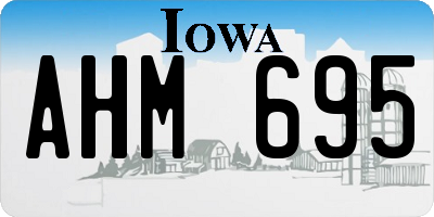 IA license plate AHM695